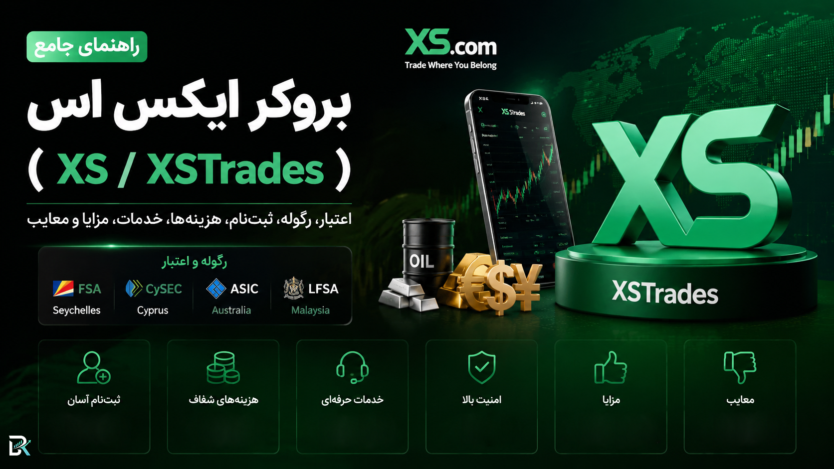 راهنمای جامع بروکر ایکس اس (XS / XSTrades)؛ اعتبار، رگوله، ثبت‌نام، هزینه‌ها، خدمات، مزایا و معایب