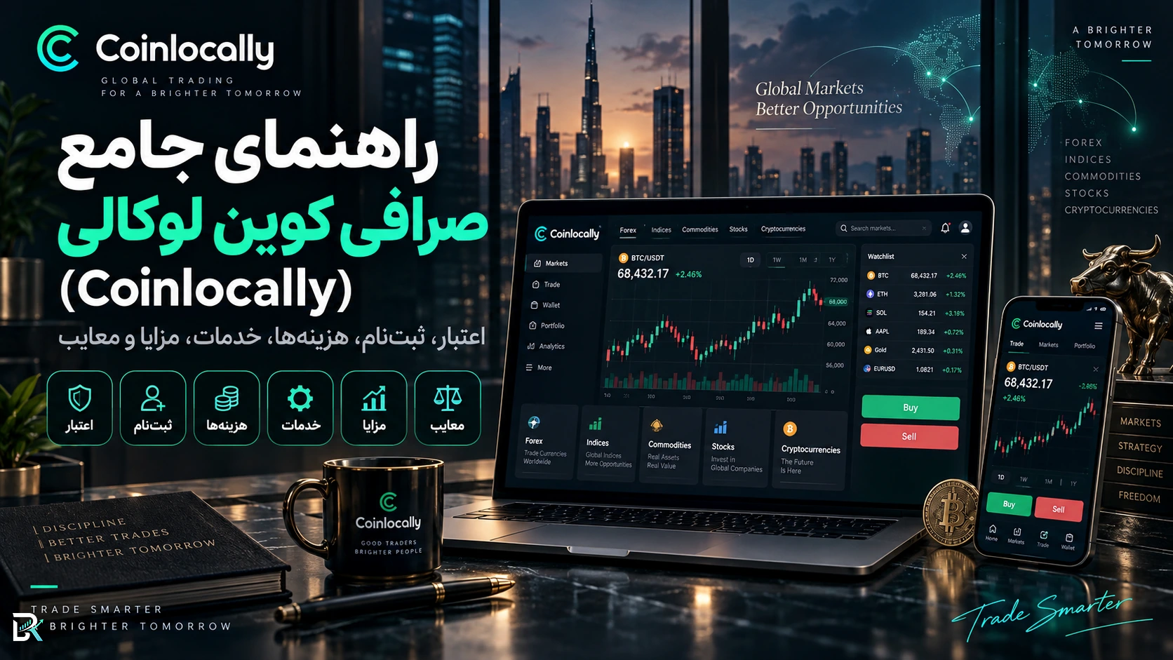 راهنمای جامع صرافی کوین لوکالی (Coinlocally)؛ اعتبار، ثبت‌نام، هزینه‌ها، خدمات، مزایا و معایب
