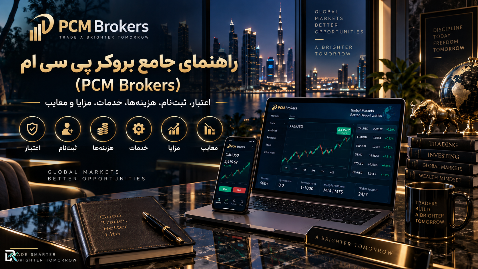 راهنمای جامع بروکر پی سی ام (PCM Brokers)؛ اعتبار، ثبتنام، هزینهها، خدمات، مزایا و معایب