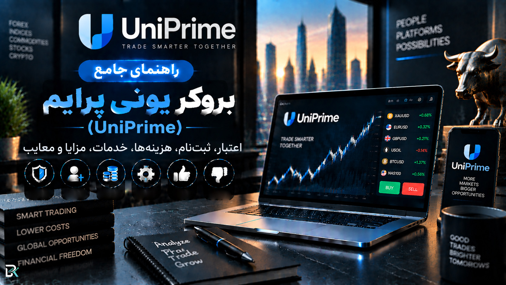 راهنمای جامع بروکر یونی پرایم (UniPrime)؛ اعتبار، ثبتنام، هزینهها، خدمات، مزایا و معایب