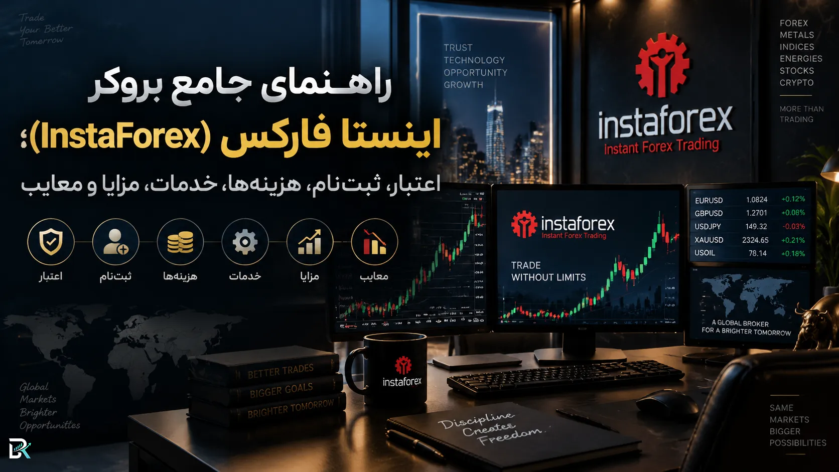 راهنمای جامع بروکر اینستا فارکس (InstaForex)؛ اعتبار، ثبت‌نام، هزینه‌ها، خدمات، مزایا و معایب
