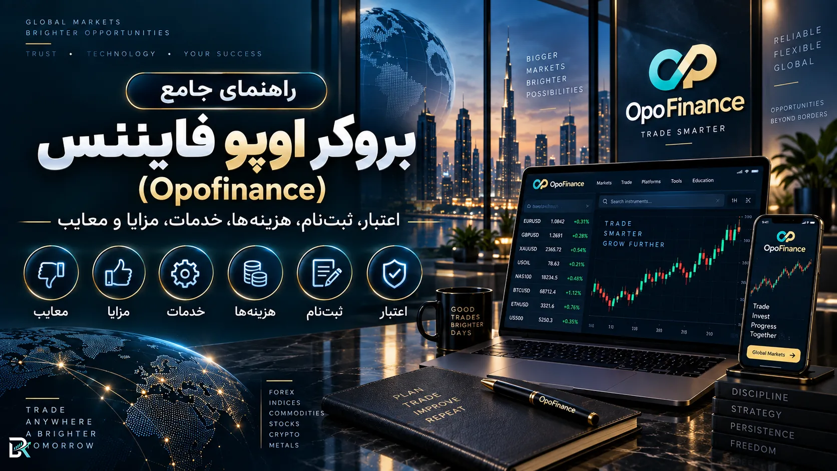 راهنمای جامع بروکر اوپو فایننس (Opofinance)؛ اعتبار، ثبت‌نام، هزینه‌ها، خدمات، مزایا و معایب