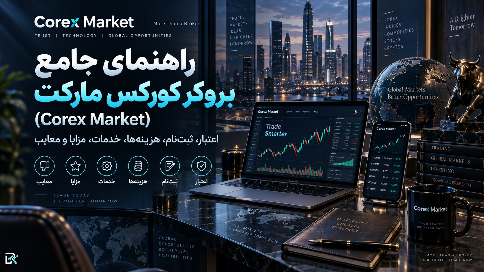 راهنمای جامع بروکر کورکس مارکت (Corex Market)؛ اعتبار، ثبت‌نام، هزینه‌ها، خدمات، مزایا و معایب